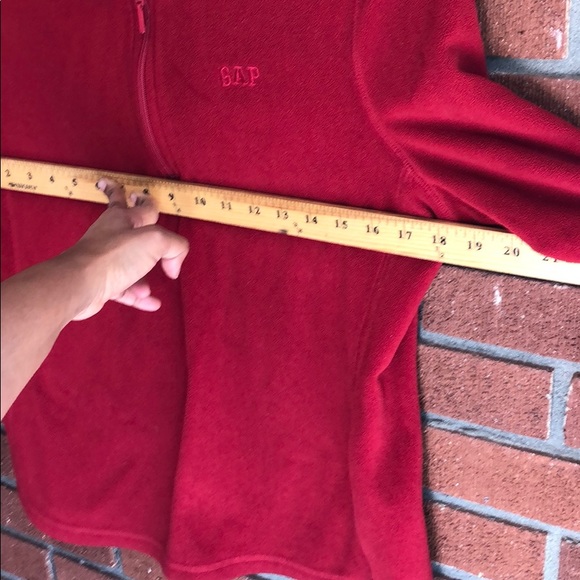 Gap women Red 1/4 zip fleece Sweater- Sz M - Picture 7 of 16
